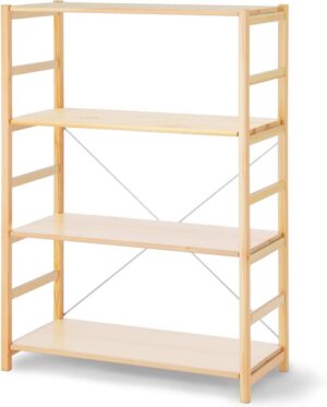 無印良品 パイン材ユニットシェルフ 中 幅86×奥行39.5×高さ120cm 61182292 ウォールシェルフ 棚 本棚