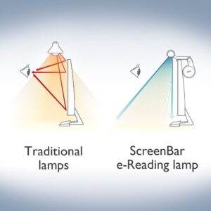 BenQ「WiT ScreenBar e-reading」の光の向き
