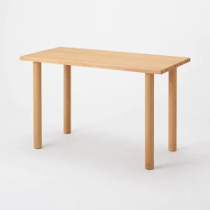 無印良品・木製テーブル天板 オーク材　幅１２０×奥行６０ｃｍ＋脚