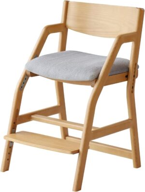 市場 学習椅子 木製 姿勢 E-toko 幅44.5X奥47.5x高さ73.5cm ナチュラル 座面高8段階調節 JUC-3507NA