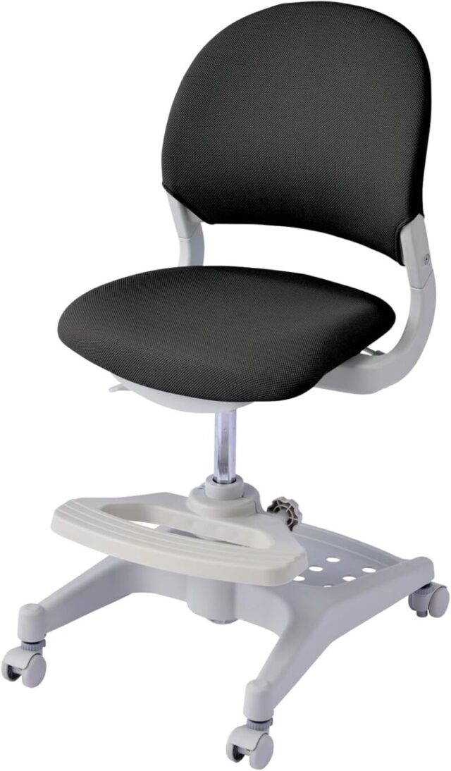 KOIZUMI(コイズミ) HyBrid Chair CDC-478 BK ハイブリッド チェア ミドルバック ファブリック 回転 椅子 ブラック 黒 学習 勉強 サイズ:W456×D525~550×H835~945mm SH435~545mm(外寸) CDC478BK